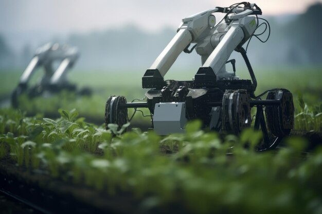 Foto automatización de procesos robóticos agricultura diseño minimalista industria ia generado