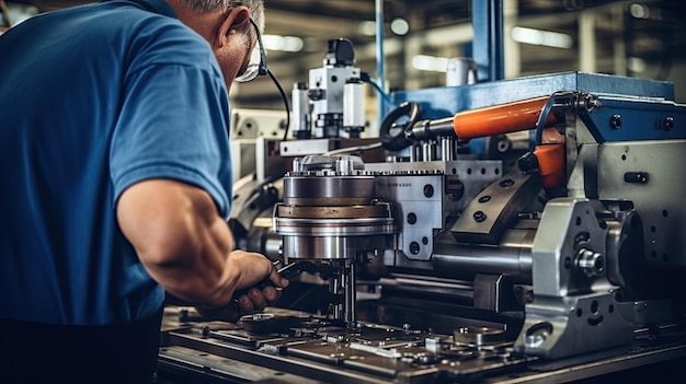 Foto automechaniker arbeitet in der autowerkstatt, autoservice-industrie, automobilbau