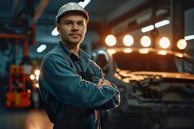 Automechaniker arbeitet in der Garage