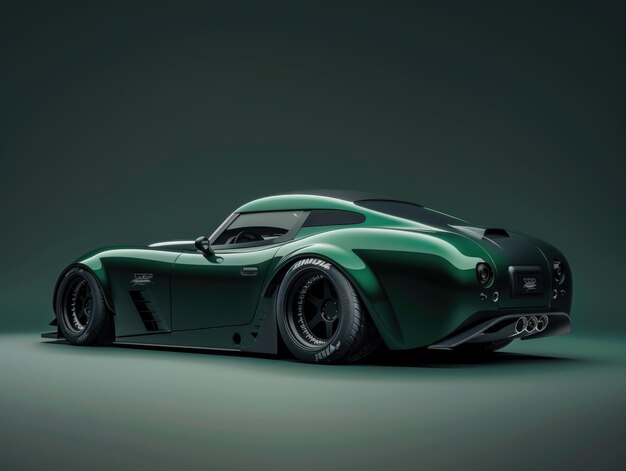 Automóvel moderno de cor verde escuro AI generativexA