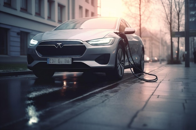 Automóvil poder coche energía tecnología ciudad electricidad transporte eléctrico batería IA generativo