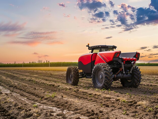 Autonome Traktoren, die Felder pflügen, fahrerlose Innovation, automatisierte Landwirtschaft, Zukunft