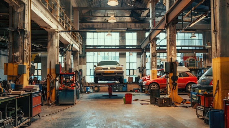 Foto autoreparatur- und wartungsdienste in der garage