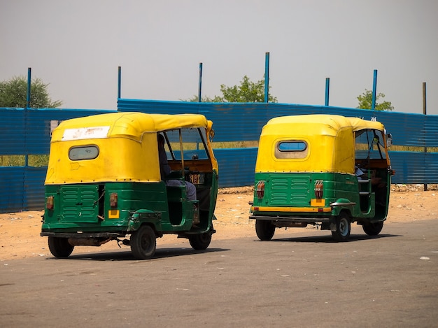 Autorikscha, auf neu-delhi stadt, indien