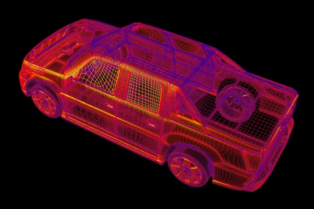 Autos des Modells 3d