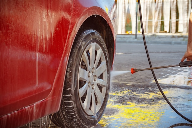 Autoservicio de lavado de autos sin contacto