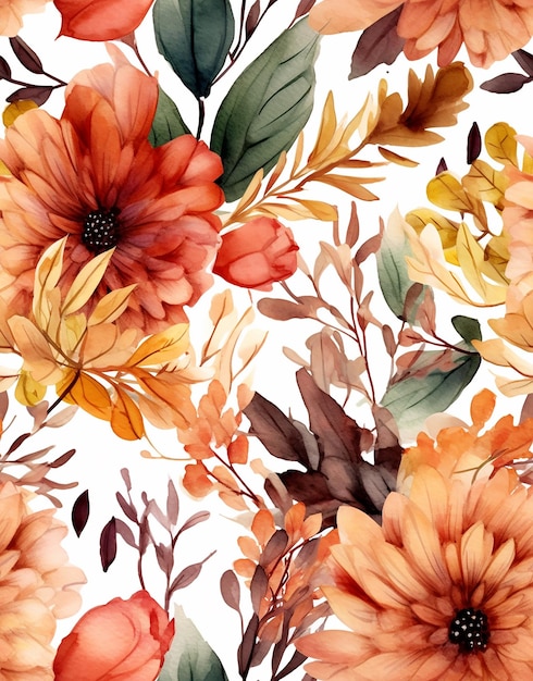 Autumn Concept Fall Patterned Background (Conceito de Outono com Padrão de Outono)