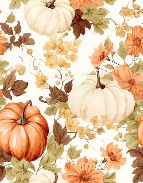 Autumn Concept Patterned Background (Conceito de outono com padrão de fundo)