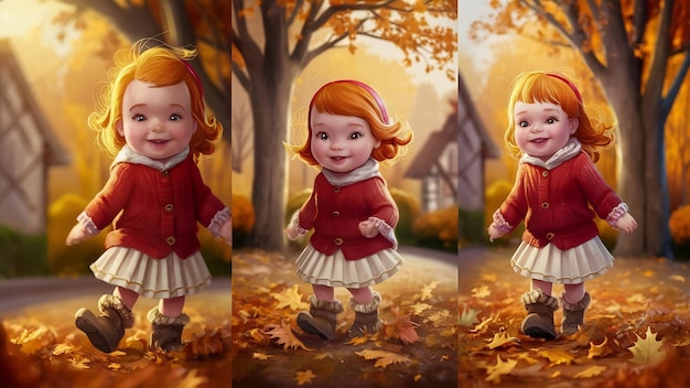Autumn vibes retrato de criança