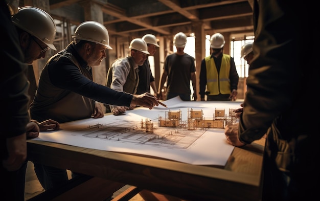 Foto avaliação do canteiro de obras