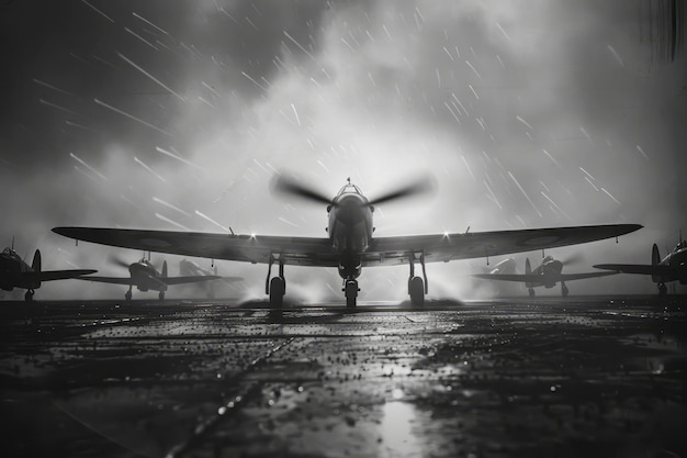 El avance del aeródromo de la Segunda Guerra Mundial hacia el oeste capturado en dramático blanco y negro por un fotógrafo de guerra