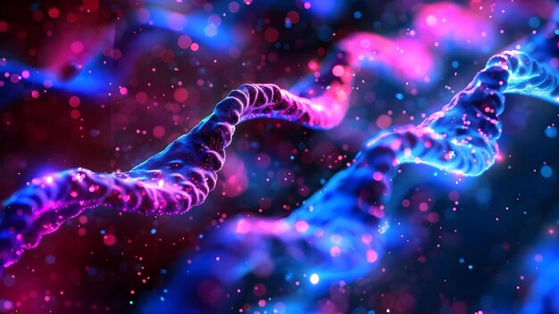 Foto avances en el adn y el arn investigación en biotecnología genética y evolución molecular concepto de secuenciación del adn edición de genes tecnología crispr interferencia del arn ingeniería genética