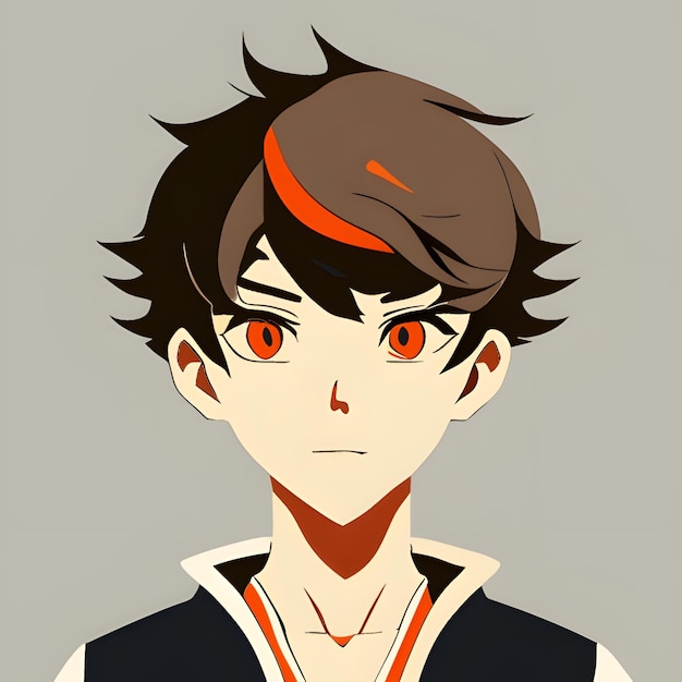 avatar de estilo anime de menino japonês
