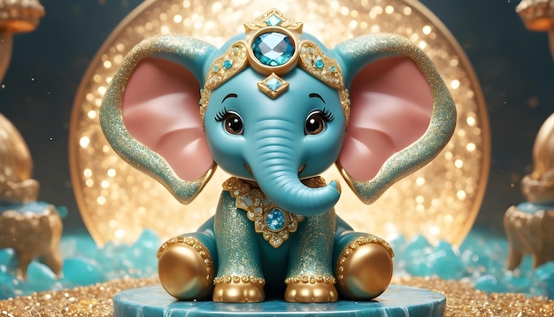 el avatar del elefante azul 3d