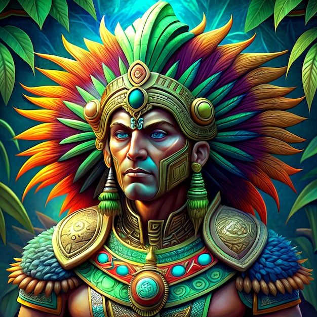 Foto avatar guerreiro asteca