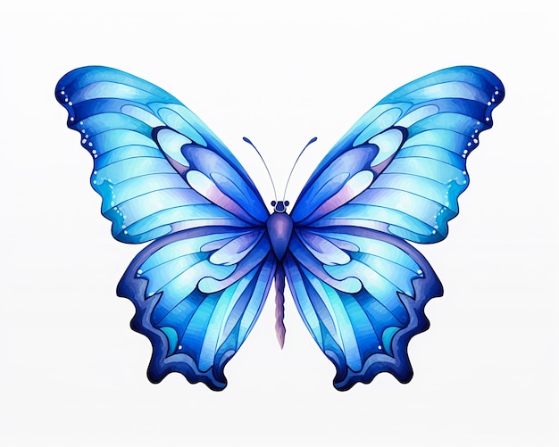 avatar de renderizador de princesa mariposa azul