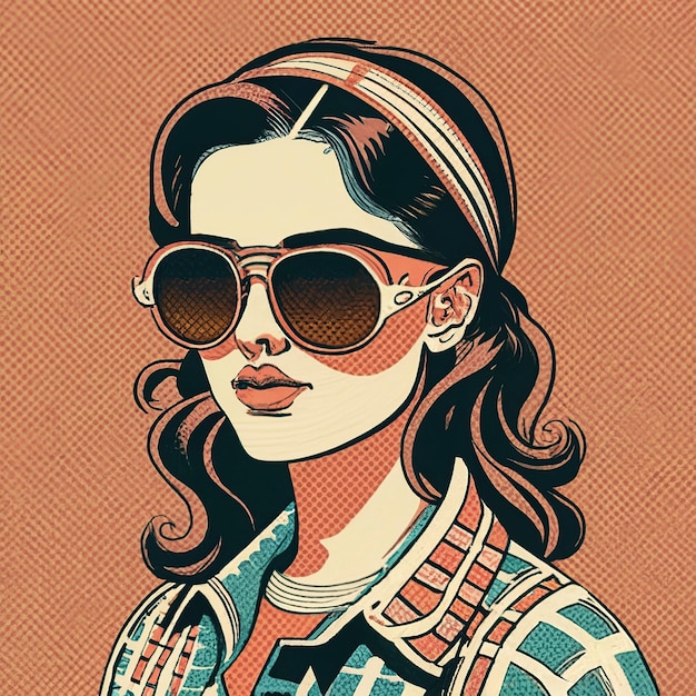 Foto avatar de usuario de estilo retro vintage