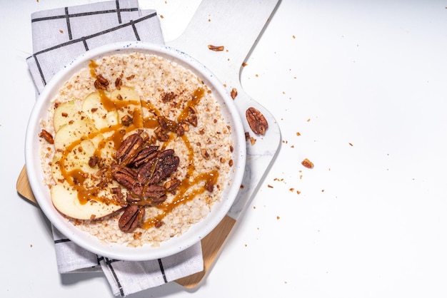 avena con caramelo de manzana