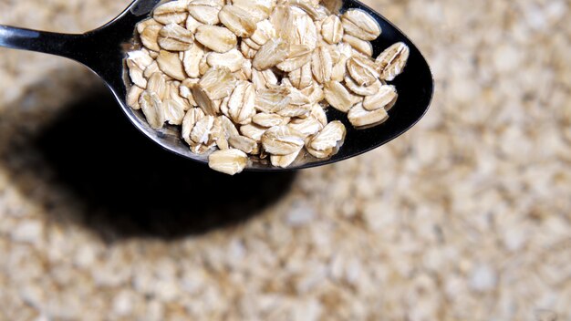 Avena cruda, concepto de cocina