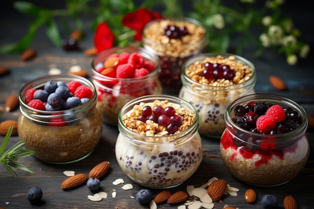 Avena durante la noche salud Aperitivos Recetas Comida Foto