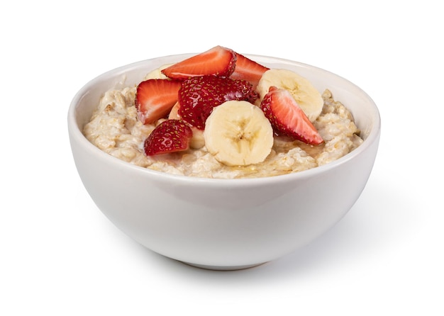 Avena preparada con frutas y bayas