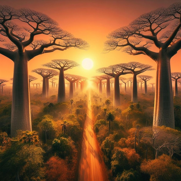 Foto la avenida de los baobabs