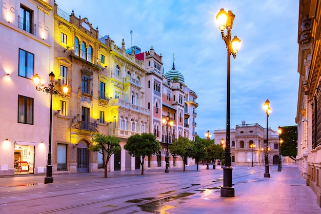 Avenida de la constitución por la mañana sevilla andalucía españa