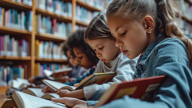 La aventura de aprendizaje de los niños en la biblioteca