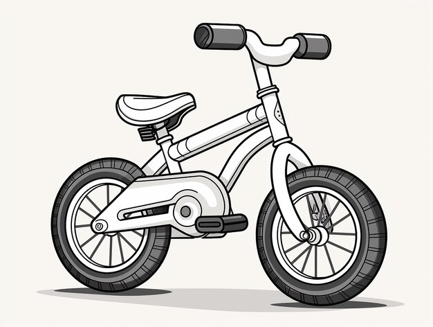 Aventura de bicicleta para crianças Arte de linhas simples