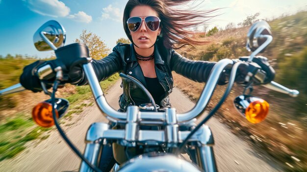 Aventura de motocicleta álbum de fotos visuais cheio de vibrações de liberdade e momentos de alta velocidade
