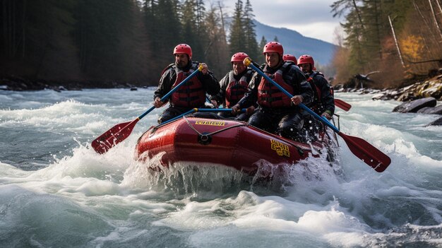 Aventura de rafting em águas brancas emoções nos rápidos