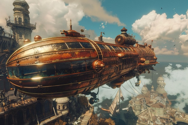 Aventura en un dirigible steampunk con una tripulación diversa