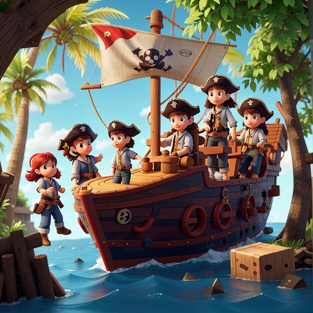 Foto la aventura de la escuela del barco pirata