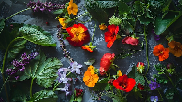 Una aventura gastronómica con flores y hierbas