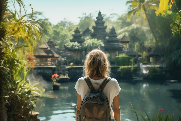 Aventura indonesia mujer viajera en Bali