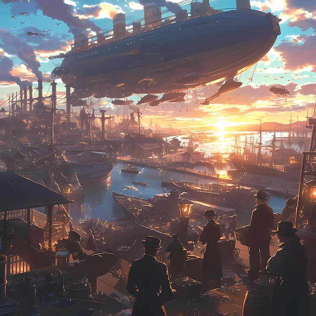 La aventura de Steampunk Harbor Sunset está a la espera