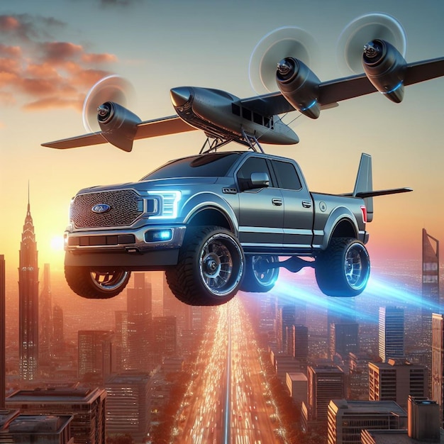 Las aventuras aéreas esperan. Explore los cielos con el Ford Fseries transformado en una maravilla voladora.