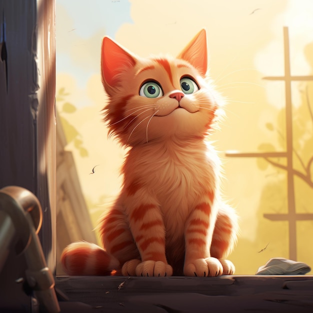 Las aventuras de Albert el gato rojo de dibujos animados