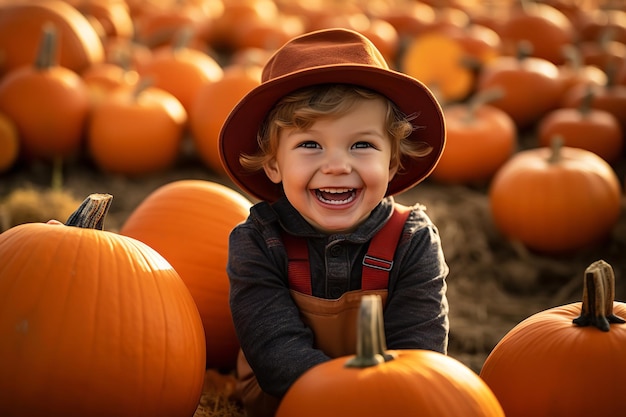 Aventuras en el huerto de calabazas para niños