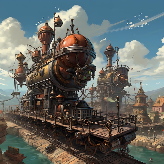 Aventuras Steampunk Ilustrar un steampunk