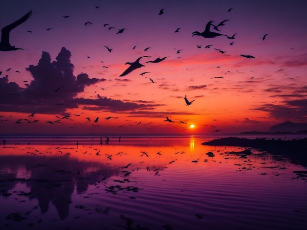 Aves do pôr-do-sol de Keys