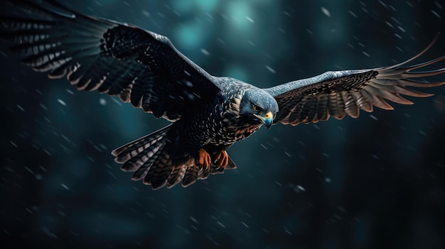 Aves volando por el aire en la lluvia Perfecto para proyectos relacionados con la naturaleza y el clima