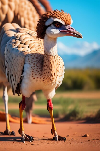 Foto avestruz grande pássaro animal papel de parede ilustração de fundo corpo forte correndo a alta velocidade