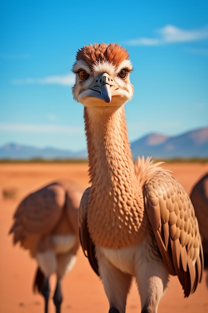 Foto avestruz grande pássaro animal papel de parede ilustração de fundo corpo forte correndo a alta velocidade