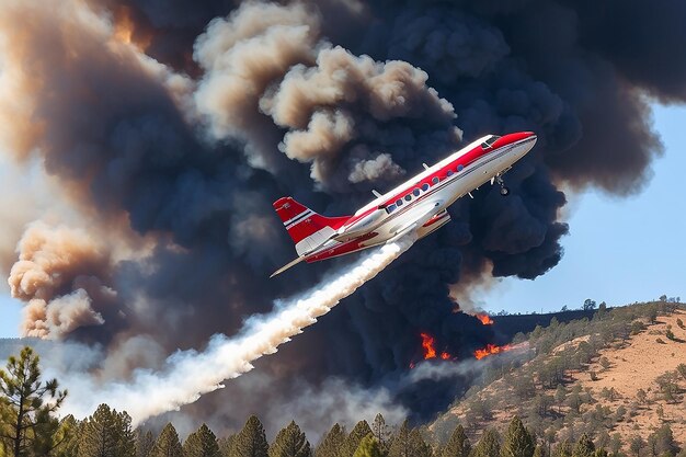 Avião a tentar apagar um incêndio