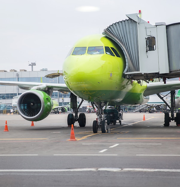 Avião antes da partida