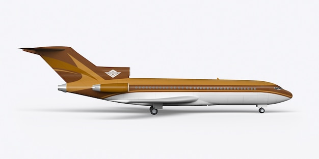 Avião de passageiros BOEING 727 3D render