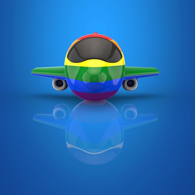 Avião e transporte conceito - ilustração 3D