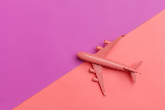 Foto avião modelo, avião rosa pastel