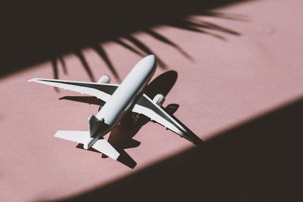 avião no fundo da sombra o conceito de viagem